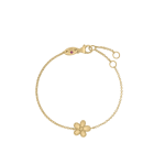 Женский браслет Roberto Coin Jasmine Diamond and Polished Finish Small Flower Bracelet