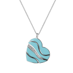 Подвеска Roberto Coin Blue Enamel & Diamonds Heart