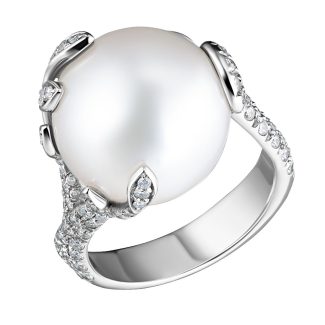 Кольцо Mikimoto Olive Branch Akoya Pearl 14,5 mm