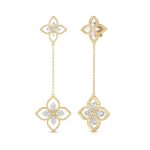 Серьги Roberto Coin Princess Flower Diamond Flower Dangle Earrings