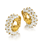 Серьги Verdura Beaded Double-Hoop